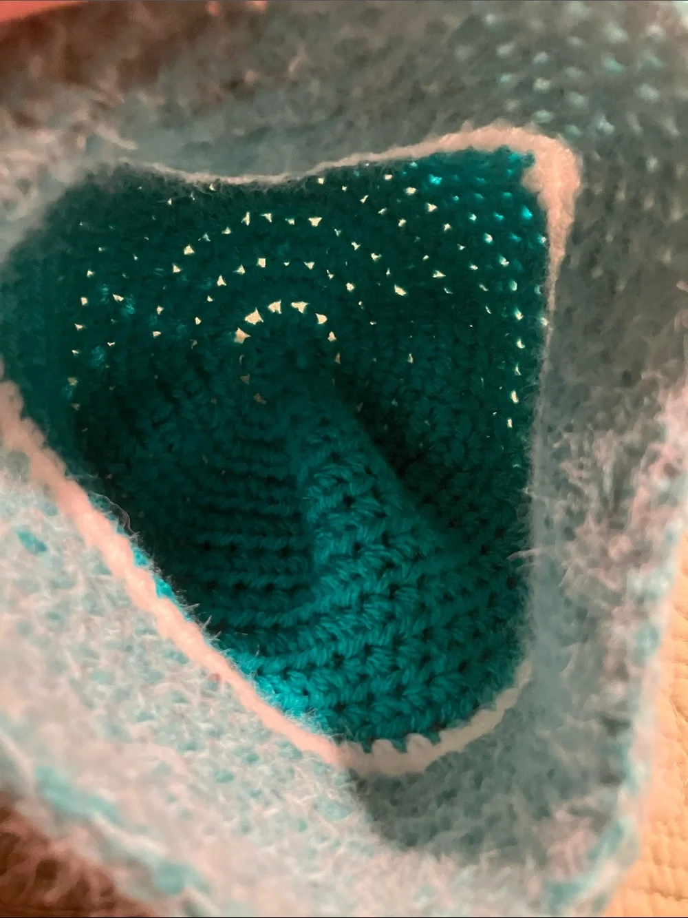 Handmade hat for child or teen wool/ acrylic blend